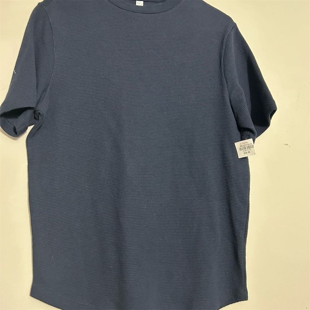 Stylus‎ Short Sleeve Textured Tee Blue Size S Casual T-Shirt NWT